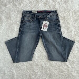 NWT Men's Axe & Crown Distressed Y2K Grunge Bootcut Denim Jeans 33 x 30